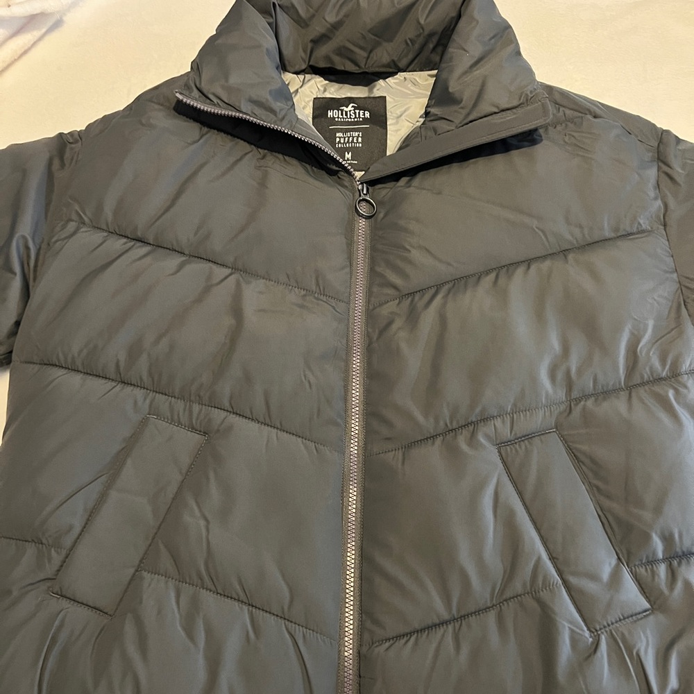 Grey oversized puffer